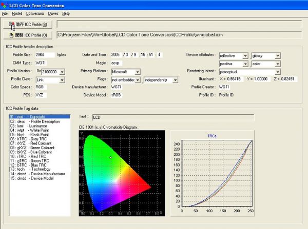 Artemis C2000 flat panel display color quality correction software